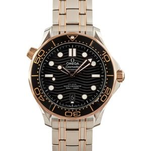 Omega Seamaster Diver 300M Chronometer Black Wave Dial