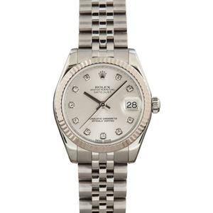 Lady Rolex Datejust 178274 Silver Dial